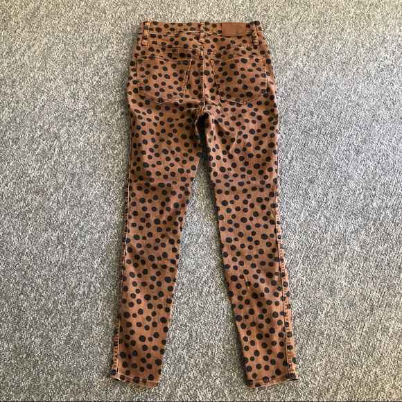 Madewell 10” High Rise Skinny Leopard Dot jeans 26 polka dot - Picture 3 of 6